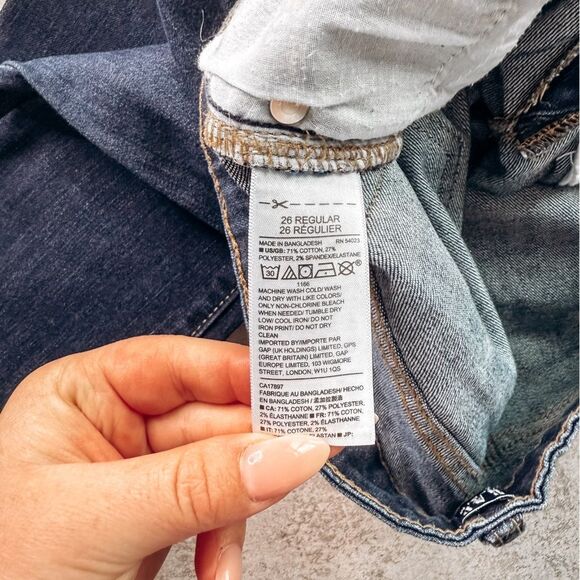 Gap High Rise Skinny Jean Dark Wash Size 26 - Picture 8 of 8